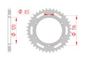 rear steel sprocket 520 yamaha