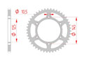 rear steel sprocket 520 yamaha