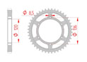 rear steel sprocket 530 yamaha