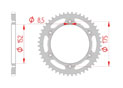 rear steel sprocket 520 yamaha