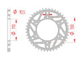 Rear steel sprocket #520 YAMAHA YZF-R 3 2015 - 2015