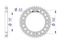 AFAM Rear alu sprocket  #428 YAMAHA YZ 80