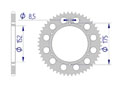 AFAM Rear alu sprocket  #520 YAMAHA