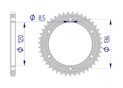 AFAM Rear alu sprocket  #428