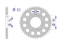 AFAM Rear alu sprocket  #520