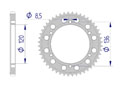 AFAM Rear alu sprocket  #428