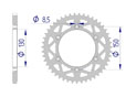 NB Rear alu sprocket  #520 YAMAHA WR, YAMAHA YZ