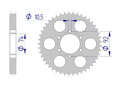 AFAM Rear alu sprocket  #530