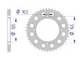 AFAM Rear alu sprocket  #520 YAMAHA XT 600 E 90 – 03