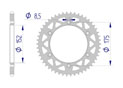 AFAM Rear alu sprocket  #520