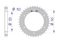 AFAM Rear alu sprocket  #530 YAMAHA