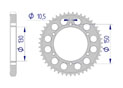 AFAM Rear alu sprocket  #530