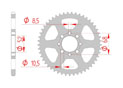 rear steel sprocket 420 kawasaki