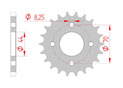 rear steel sprocket 520 suzuki LT 80 (1989 - 2006)