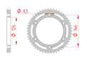 rear steel sprocket 428 suzuki