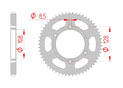 rear steel sprocket 428 suzuki