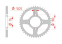 rear steel sprocket 520 suzuki