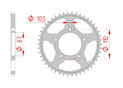 rear steel sprocket 520 suzuki