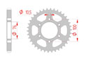 rear steel sprocket 530 suzuki