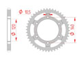 rear steel sprocket 525 suzuki