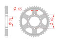 rear steel sprocket 532 suzuki