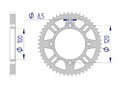 AFAM Rear alu sprocket  #428