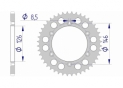 AFAM Rear alu sprocket  #520