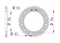 AFAM Rear alu sprocket  #520 GAS-GAS