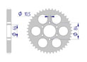 AFAM Rear alu sprocket  #530