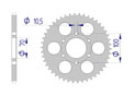 AFAM Rear alu sprocket  #520 GSXR750