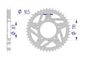 AFAM Rear alu sprocket  #525 GSX-R400J