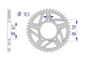 AFAM Rear alu sprocket  #520 SUZUKI S , SUZUKI GSX-R