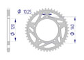 AFAM Rear alu sprocket  #520 SUZUKI