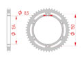 rear steel sprocket 428 kawasaki