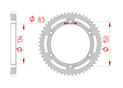 rear steel sprocket 428 kawasaki