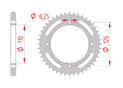 rear steel sprocket 428 kawasaki