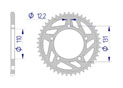 AFAM Rear alu sprocket  #520 #HARD BMW S 1000