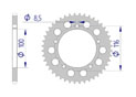 NB Rear alu sprocket  #420 KAWASAKI, SUZUKI