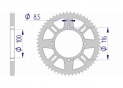 AFAM Rear alu sprocket  #420 KAWASAKI KX 80 86 – 87