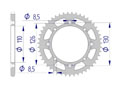 NB Rear alu sprocket  #420 KAWASAKI