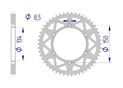 NB Rear alu sprocket  #520 KAWASAKI