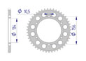 AFAM Rear alu sprocket  #520