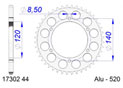 AFAM Rear alu sprocket  #520