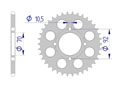 AFAM Rear alu sprocket  #520