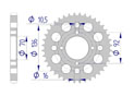 AFAM Rear alu sprocket  #530