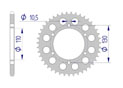 AFAM Rear alu sprocket  #520 KAWASAKI GPX 250 86 – 87