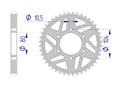 AFAM Rear alu sprocket  #530 ZXR 400/750