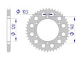 AFAM Rear alu sprocket  #525 ZX6R