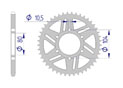 AFAM Rear alu sprocket  #520 ZX6R