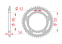 rear steel sprocket 415 aprilia